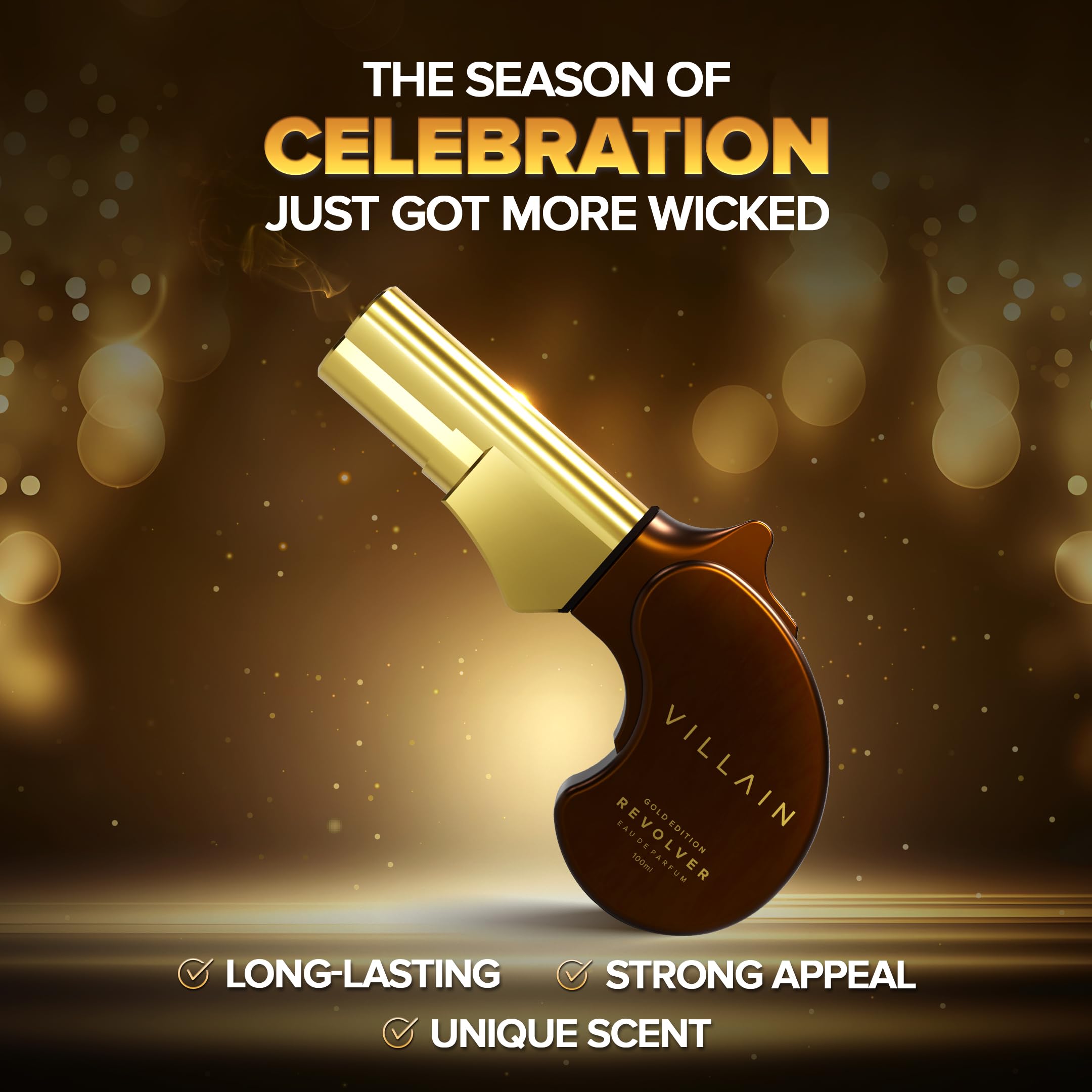 Villain Revolver Gold Edition, 100ml Gold