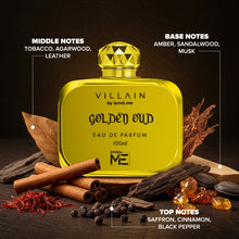 Load image into Gallery viewer, Villain Golden Oud Eau De Parfum – 100ml | Luxury Oriental Fragrance for Men