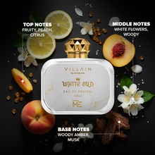 Load image into Gallery viewer, VILLAIN White Oud Eau De Parfum for Men | Long-Lasting Woody & Musky Fragrance - 100ml