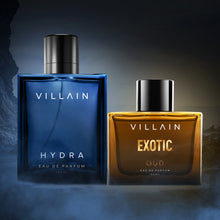 Load image into Gallery viewer, VILLAIN Hydra & Exotic OUD Eau de Perfum Combo Pack of 2