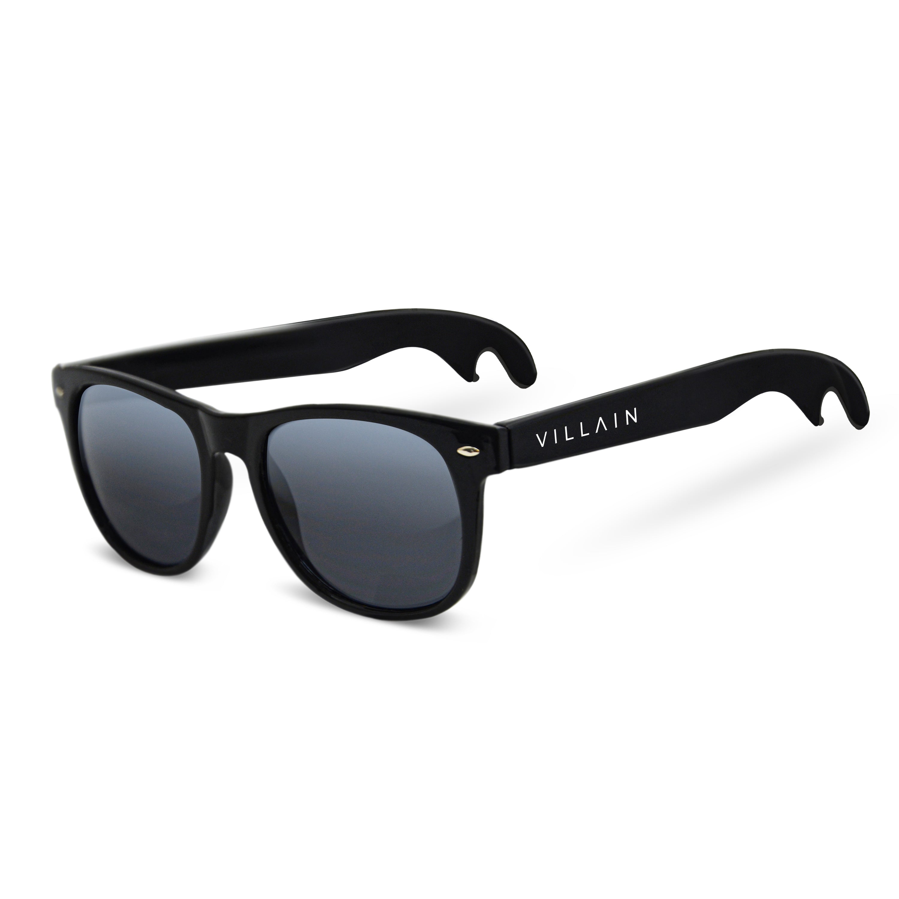 Villain Wingman Bottle Opener Sunglasses | Colour: Black| Style: Wingman | Finish: Metallic | Lens: Square | Compact And Lightweight