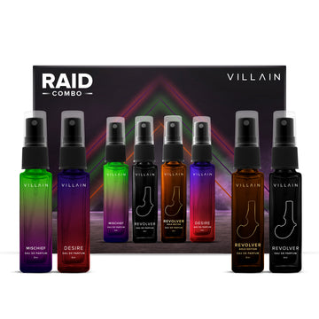 Villain Raid Luxury Gift Hamper EDP Pocket Perfume 4x8ml