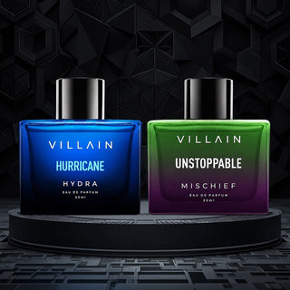 Villain Hurricane Hydra and Unstoppable Mischief EDP Combo — 2 x 50ml