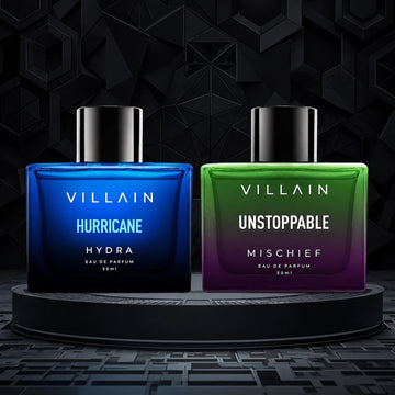 Villain Hurricane Hydra and Unstoppable Mischief EDP Combo — 2 x 50ml