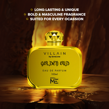 Load image into Gallery viewer, Villain Golden Oud Eau De Parfum – 100ml | Luxury Oriental Fragrance for Men
