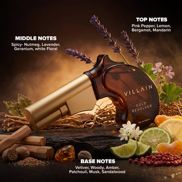 Villain Revolver Gold Eau De Parfum for Men 100ml