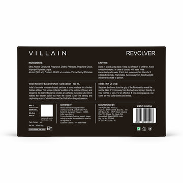Villain Revolver Gold Eau De Parfum for Men 100ml