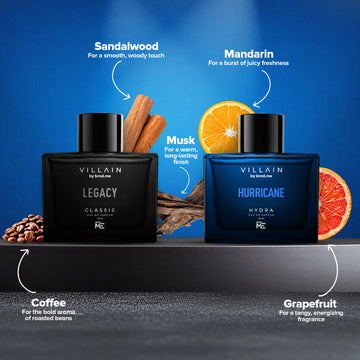 Villain Luxury Party Combo Mini EDP Perfume Gift Set for Men 2 x 50 ml