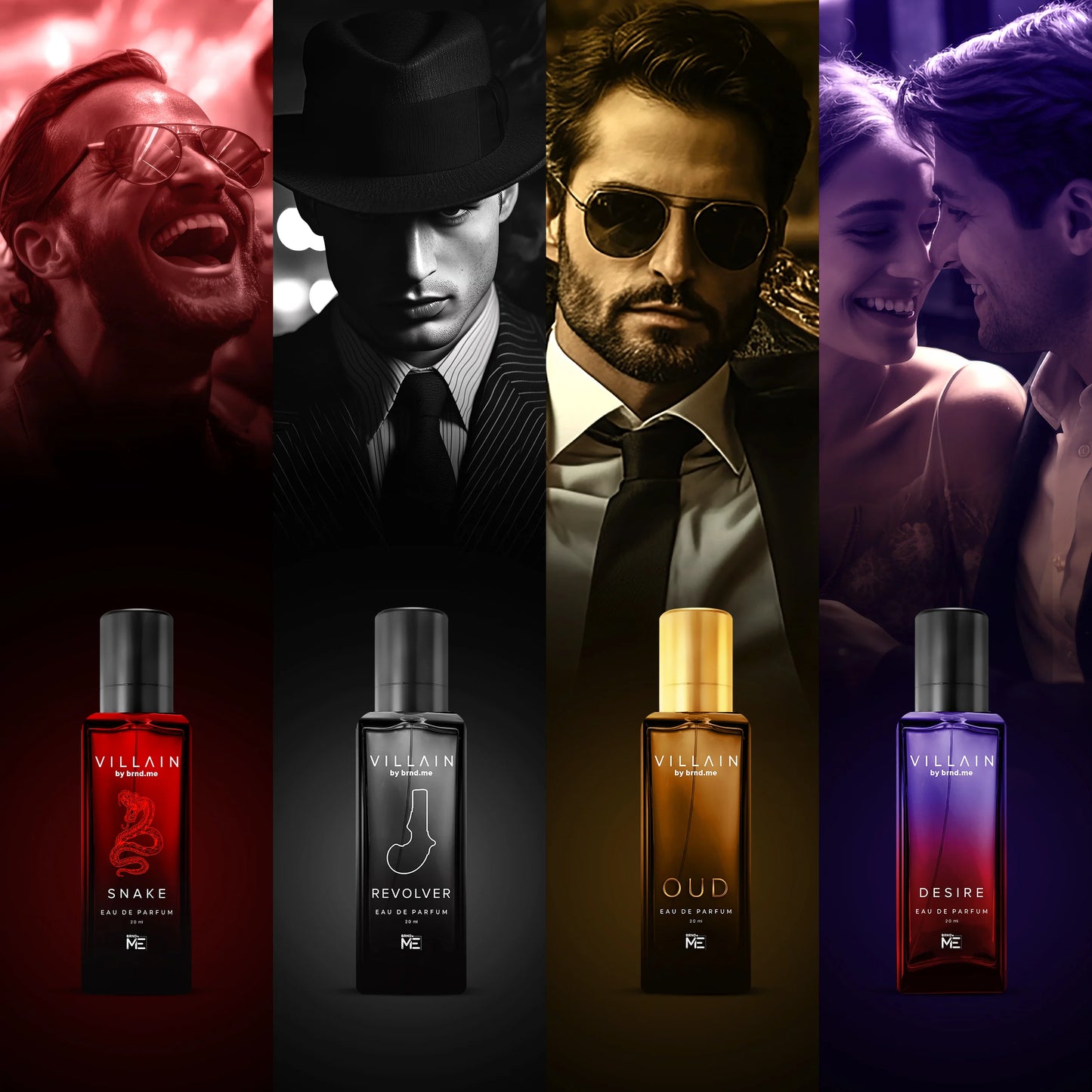 Villain Alpha Collection EDP Perfume Gift Set — 4 x 20ml