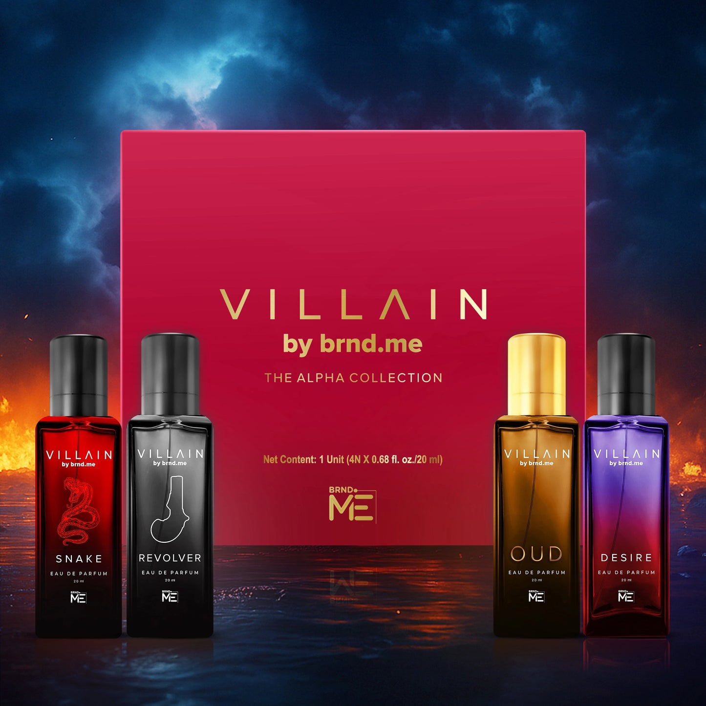 Villain Alpha Collection EDP Perfume Gift Set — 4 x 20ml