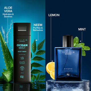 Aqua Strike : Hydra EDP 100 ml & Ocean Mist Body Wash 250 ml Combo