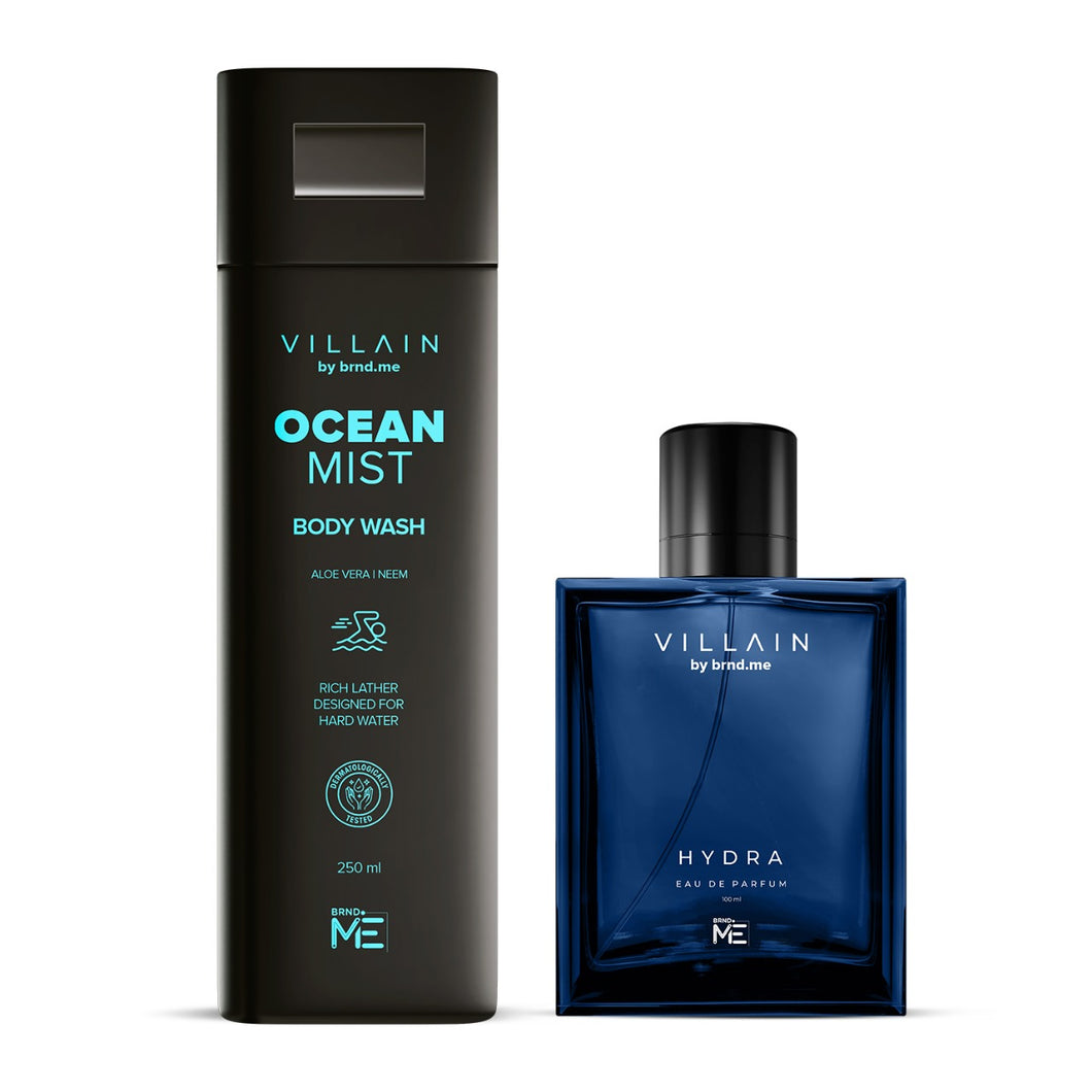 Aqua Strike : Hydra EDP 100 ml & Ocean Mist Body Wash 250 ml Combo