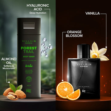 Villain Classic EDP & Forest Trail Body Wash Combo  - 100ml + 250ml