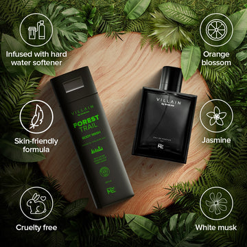 Villain Classic EDP & Forest Trail Body Wash Combo  - 100ml + 250ml