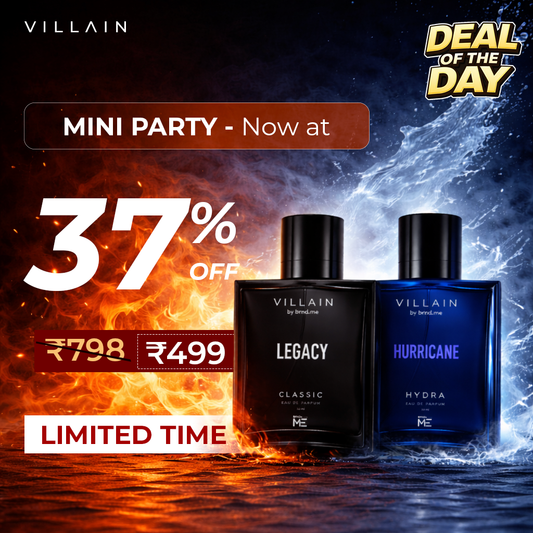 Villain Luxury Party Combo Mini EDP Perfume Gift Set for Men 2 x 50 ml