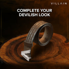 Load image into Gallery viewer, VILLAIN Brown Leather Belt
