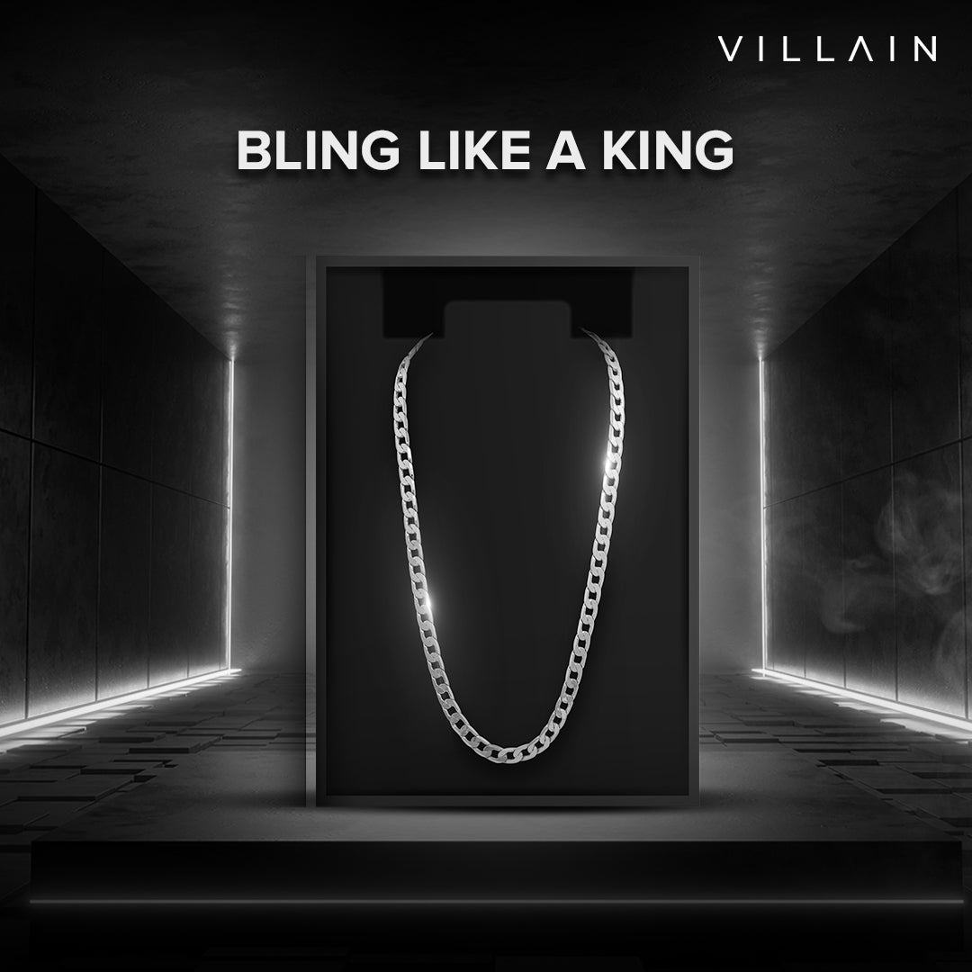 VILLAIN RHODIUM-PLATED SILVER CHAIN