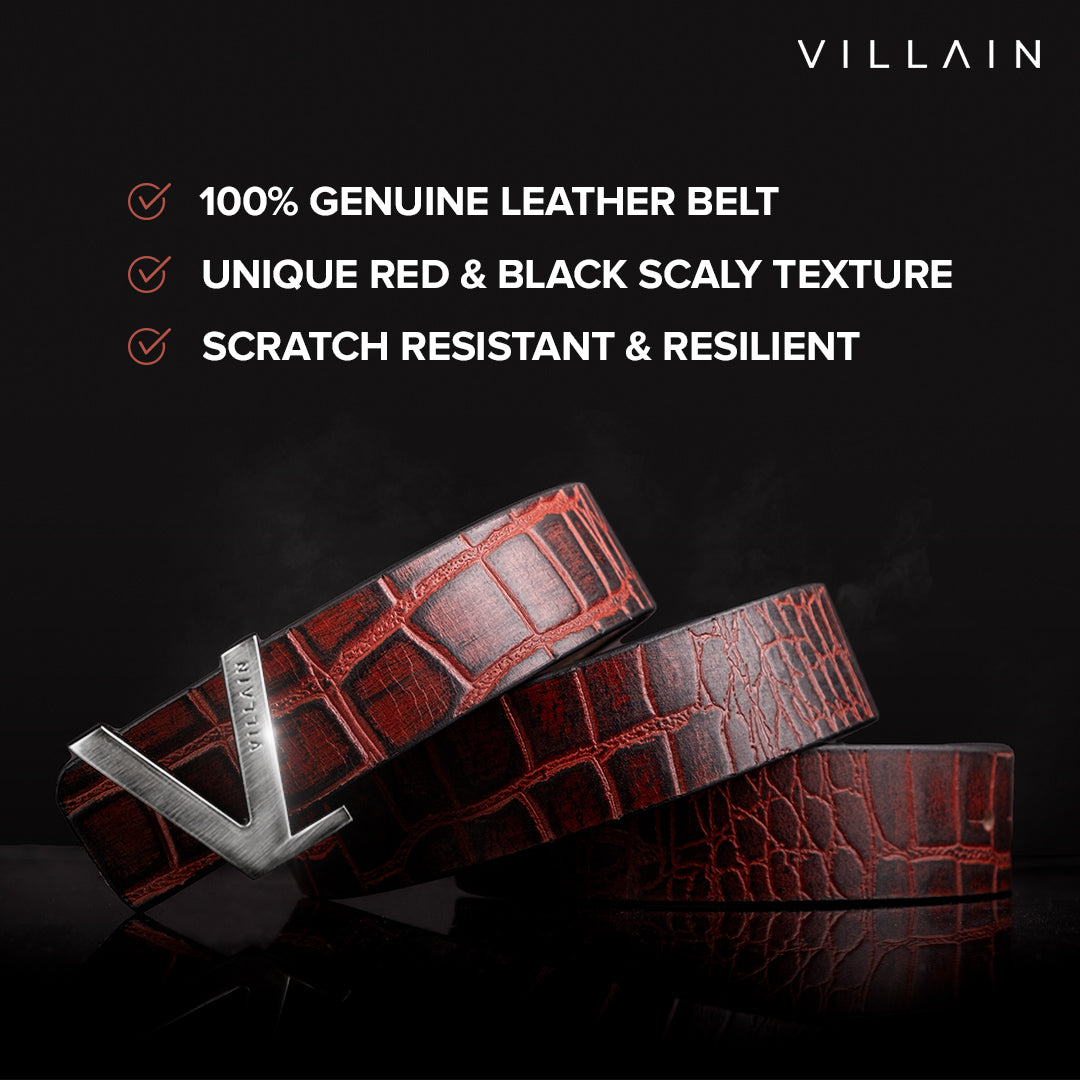 Zilli Leather Belt with Snake Skin
