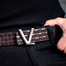 Load image into Gallery viewer, VILLAIN Brown Leather Belt
