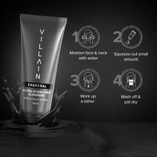Load image into Gallery viewer, Villain Ultra-Hydrating Cleanser (Charcoal)
