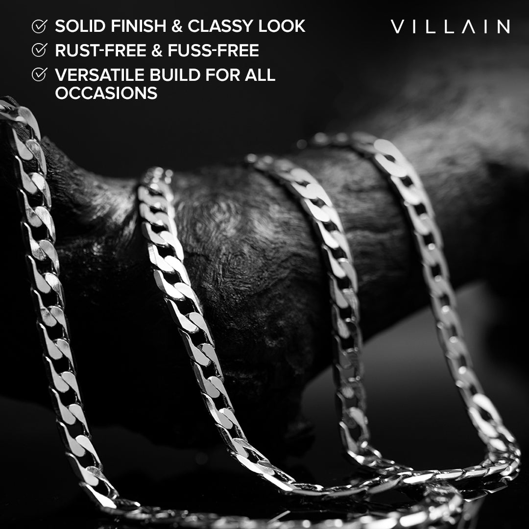 VILLAIN RHODIUM-PLATED SILVER CHAIN