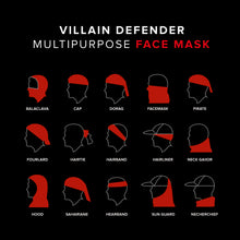 Load image into Gallery viewer, VILLAIN DEFENDER MULTI-PURPOSE FACE MASK - PACK OF 2
