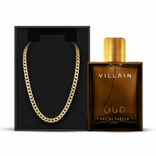 Load image into Gallery viewer, VILLAIN GOLD COMBO - OUD 100ML &amp; 18K GOLD PLATED CHAIN
